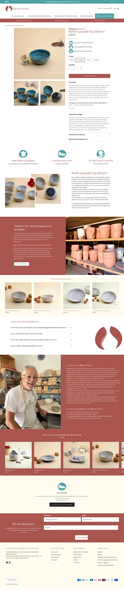 Fiche produit sur Les Belles Terres