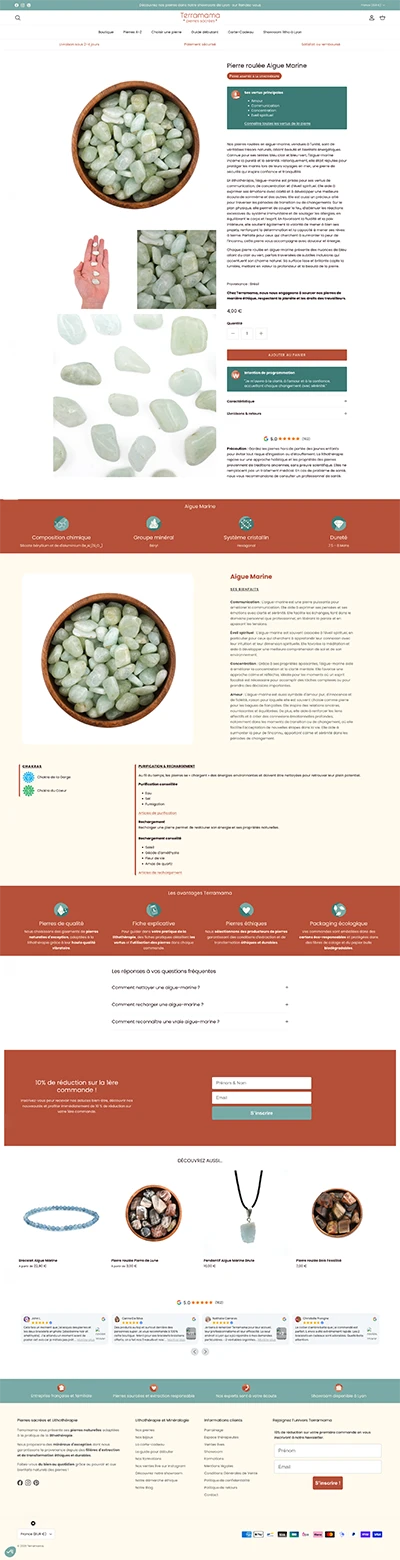 Fiche produit sur Terramama