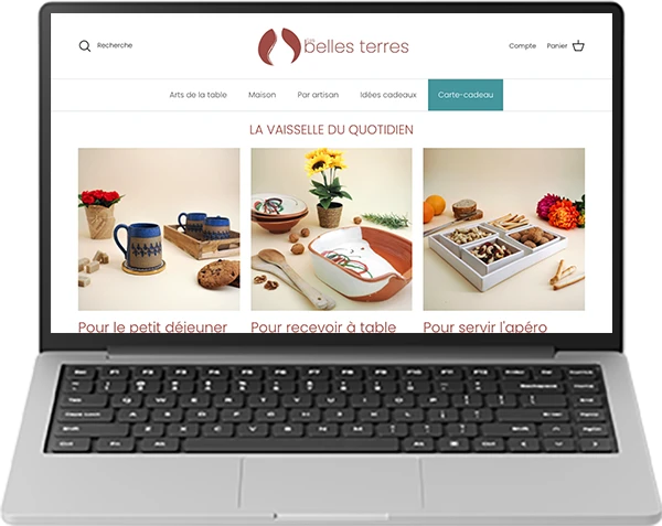 Les Belles Terres, site e-commerce