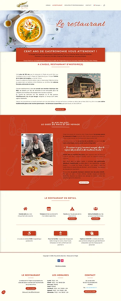Présentation du restaurant A l'aigle