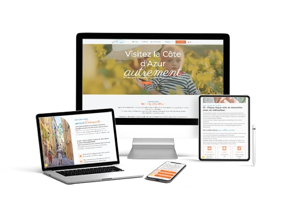 Mockup site Inspiring Côte d'Azur
