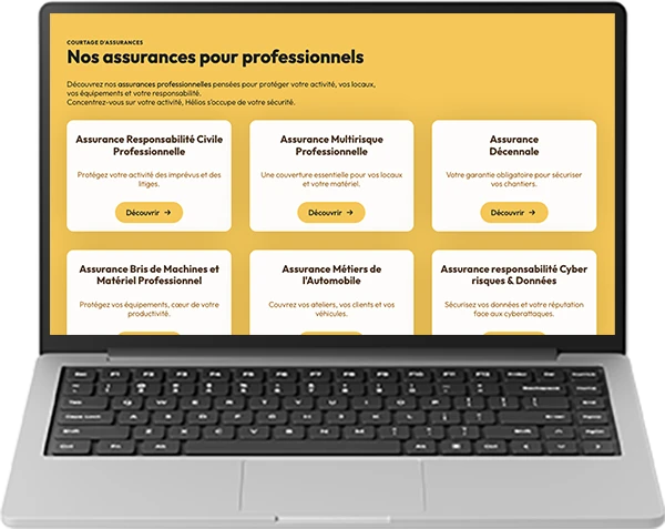 Helios Assurances, site vitrine