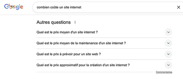 Illustration PAA Google