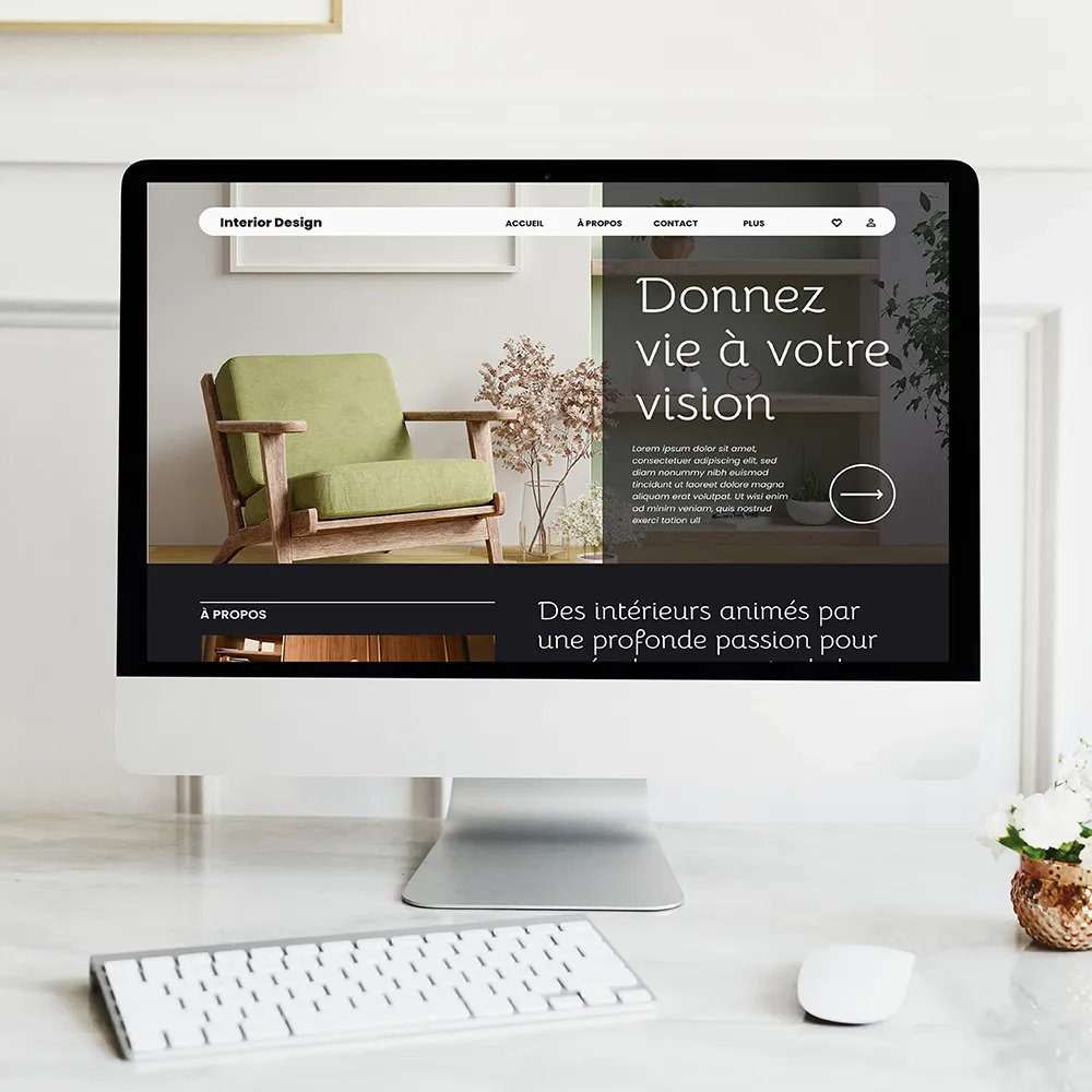 Mock up de site internet pour architecte