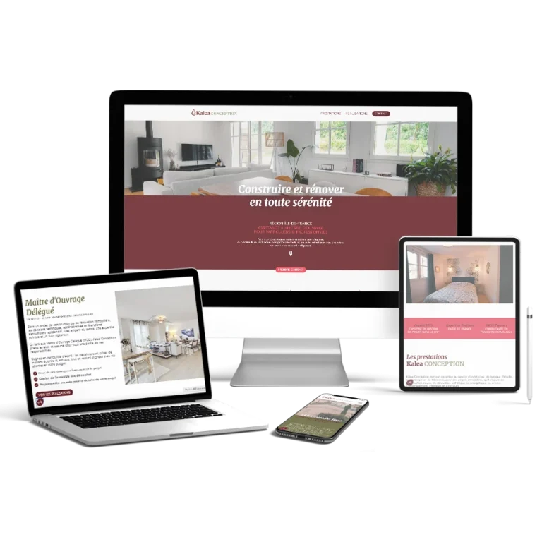 Mock up du site de Kalea Conception