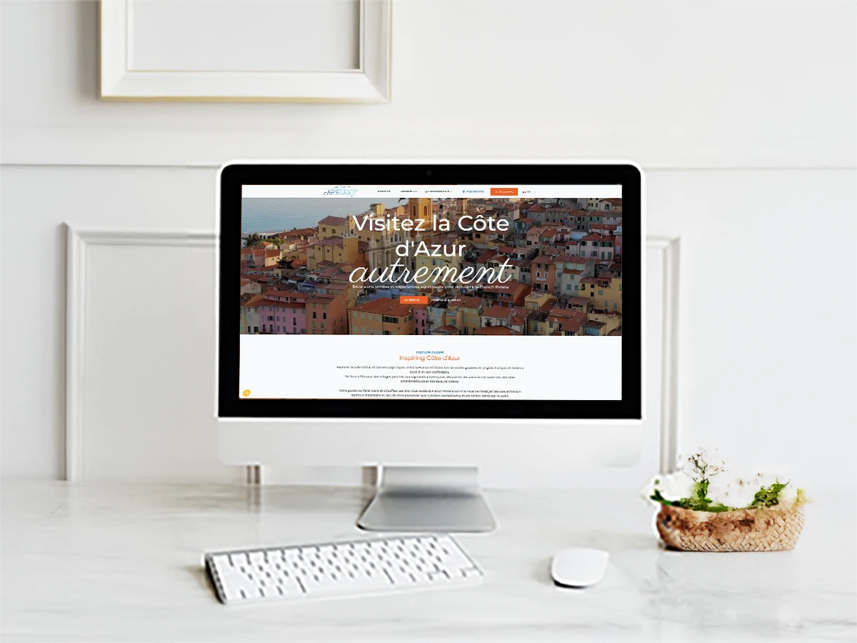 Mockup site Inspiring Cote d'Azur
