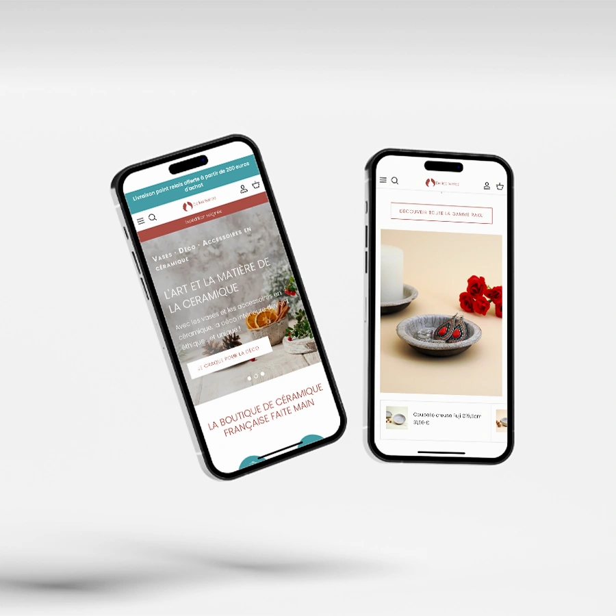 Site internet des Belles terres, version responsive