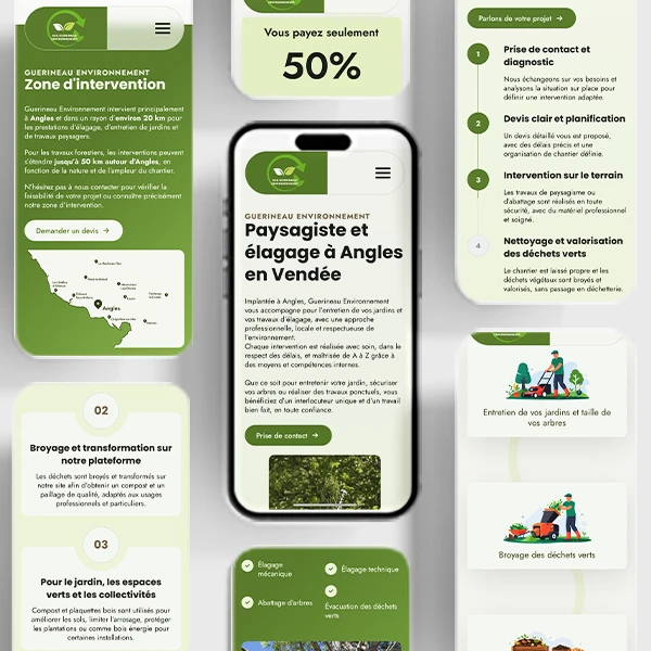 Site mobile de Guerineau environnement, paysagiste