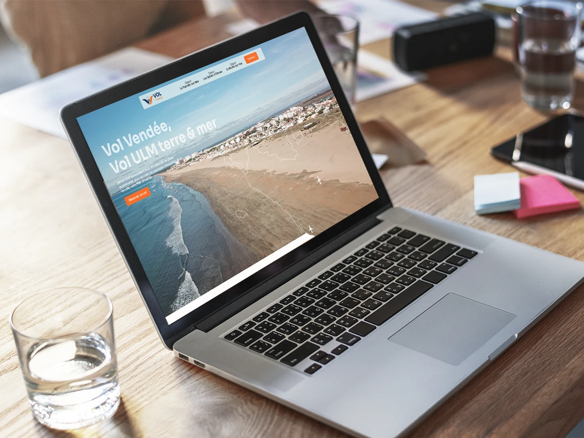 Site internet de Vol Vendée en mockup