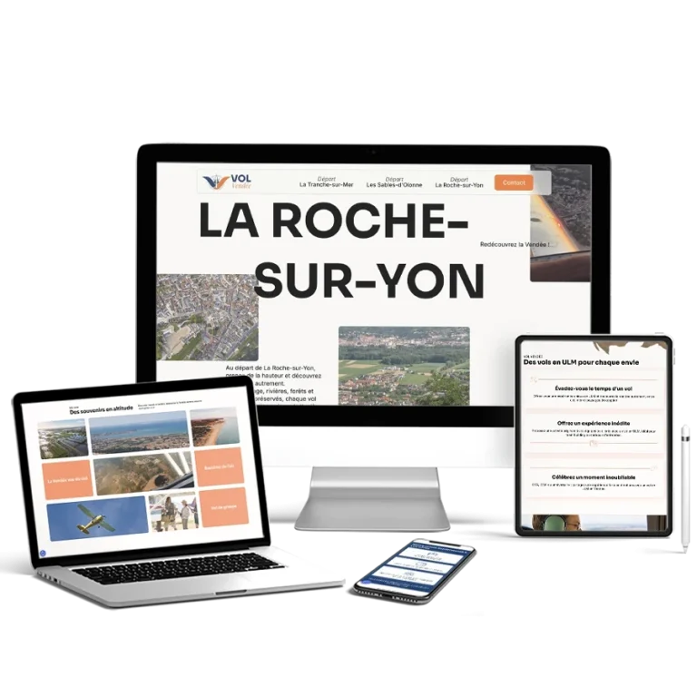 Site vitrine de Vol Vendée et son référencement local