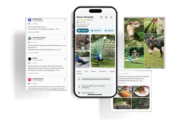 Google Business Profile d'un parc de loisirs
